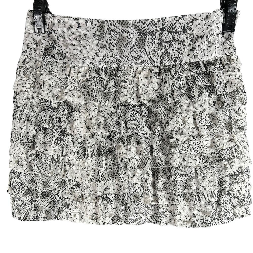 Massimo Dutti Python Print Black & Off-White Ruff… - image 2